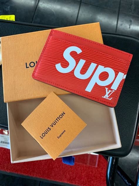 supreme x louis vuitton card holder replica|louis vuitton wallet color.